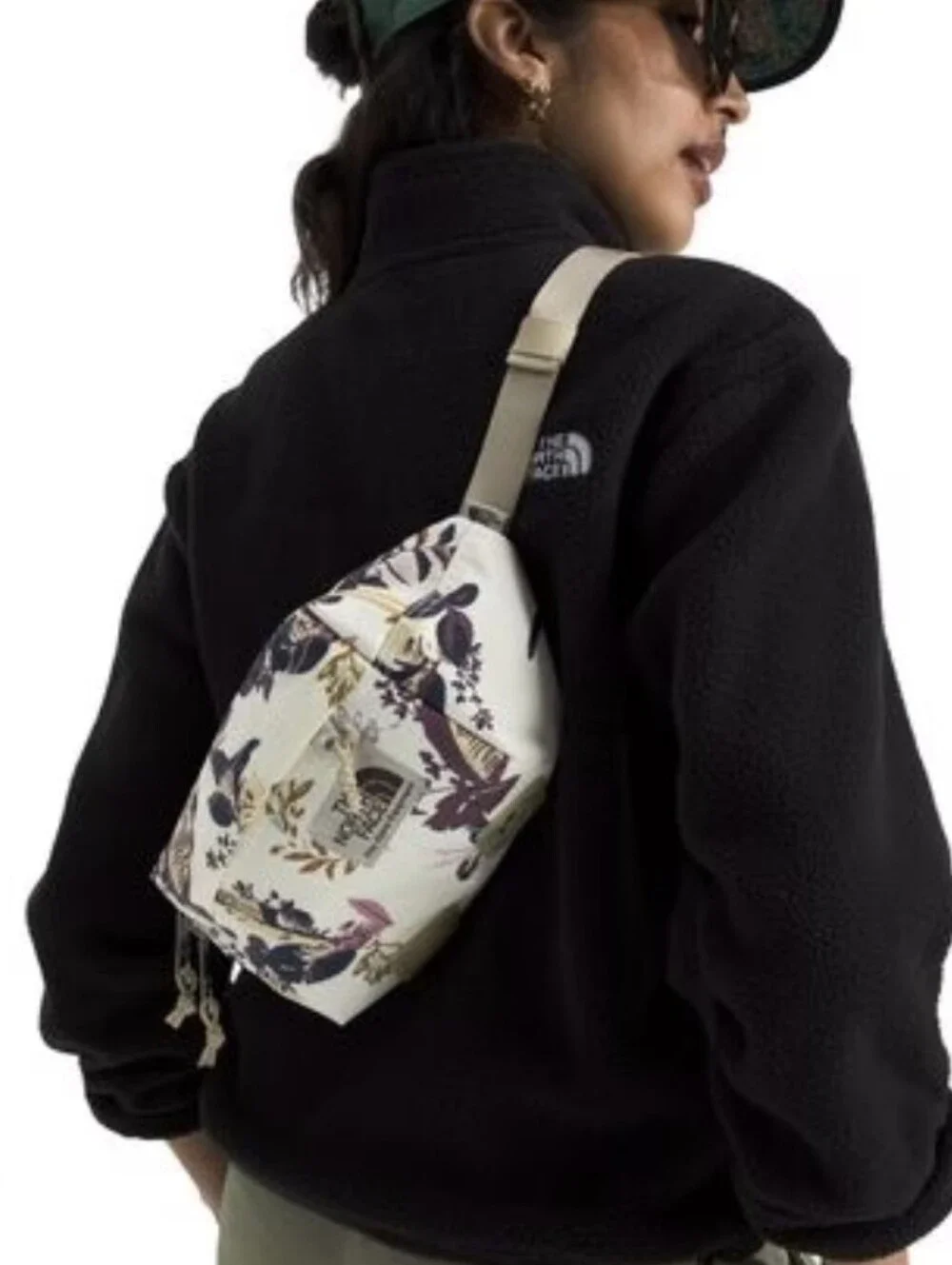 The North Face Berkley Lumbar Pack Backpack White Dune Leaf Toss Print